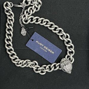 Kurt Geiger Silver-Tone Chain Necklace